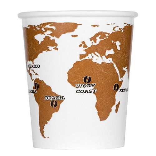 Gobelets en carton World Map 11.5 à 40 cl