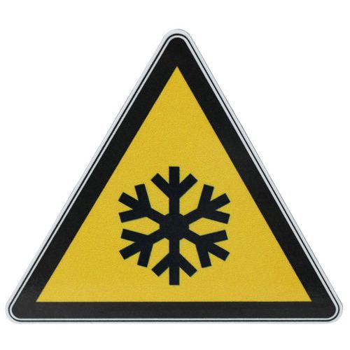 Waarschuwingsbord - Lage temperatuur, vorst - Aluminium - 120 mm