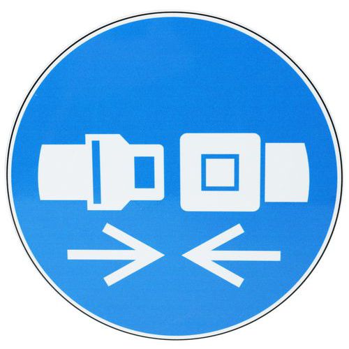 Gebodsbord - Veiligheidsgordel dragen - Aluminium
