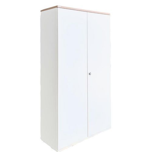 Armoire haute reconditionnée à portes battantes - Blanche - Sedus