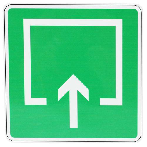 Evacuatiebord Veilige zone, aluminium, 200 x 200 mm - Manutan Expert