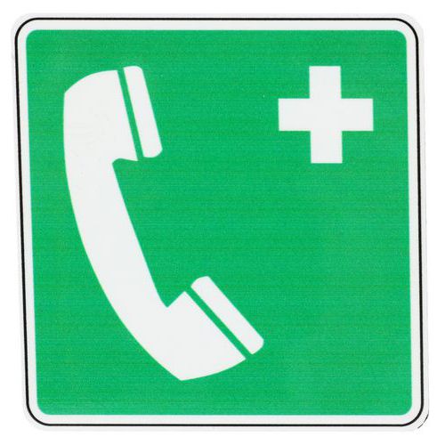 Panneau secours Borne appel d'urgence en aluminium - Manutan Expert