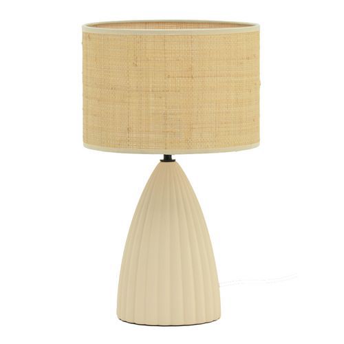 Bureaulamp van keramiek en sisal Sonia - Meet By Paperflow