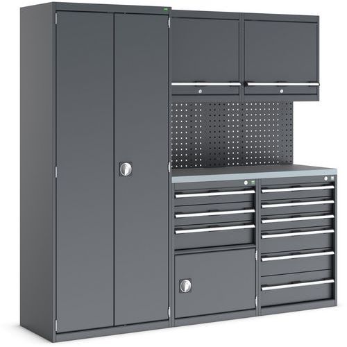 Werkplaatskast Cubio - Modulair - 2100x565x2000mm - Bott