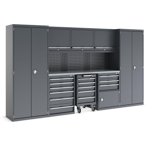 Werkplaatskast Cubio - Modulair - 3550x565x2000mm - Bott