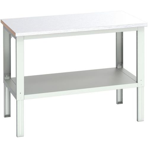 WerkBank Cubio staal met legbord - 1500x900x740-1140mm - Bott