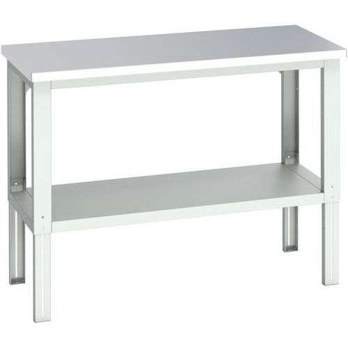 WerkBank Cubio - rvs en legbord - 1500x750x740-1140mm - Bott