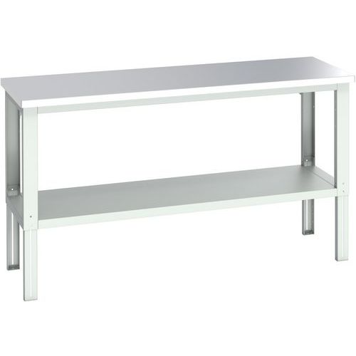 WerkBank Cubio - rvs en legbord - 2000x750x740-1140mm - Bott