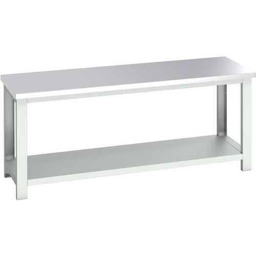 WerkBank Cubio - rvs en legbord - 2000x750x840mm - Bott