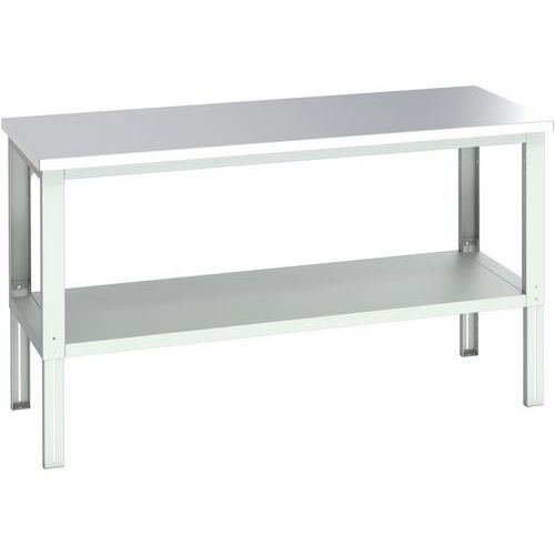 WerkBank Cubio - rvs en legbord - 2000x900x740-1140mm - Bott