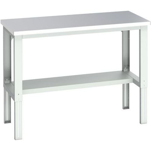 WerkBank Cubio roestvrijstaal  - legbord - 1500x750x740-1140mm - Bott