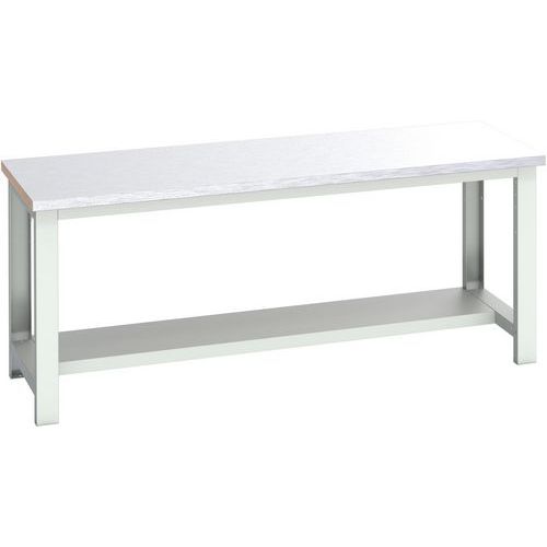WerkBank Cubio met stalen coating en legbord - 2000x750x840mm - Bott