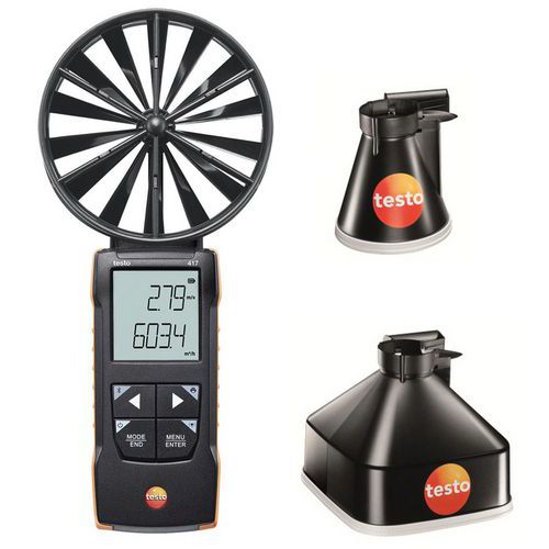 Anemometer / windmeter met vleugelrad 416 en 417 - Testo