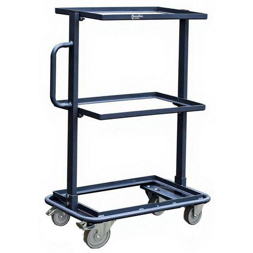 Chariot acier 200 kg - Pour bacs norme Europe - Manutan Expert