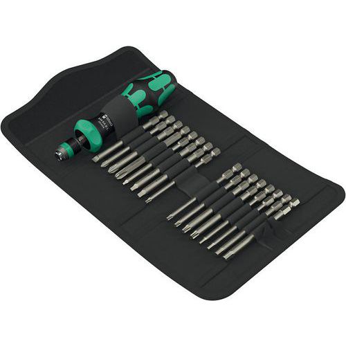 Ratelschroevendraaierset met etui 17 delig - KK 60 RA Imperial - Wera