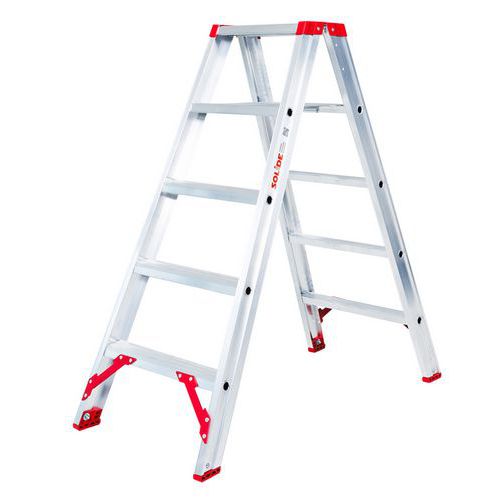 Trapladder Eco Professional dubbel - 2 tot 5 treden - Solide