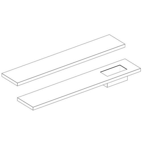 Wandplint wit melamine D 150 - ASEM