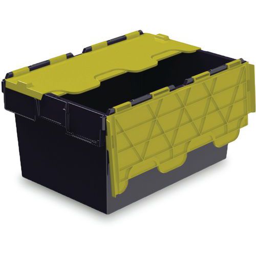 Opbergbakken met gekleurde deksels