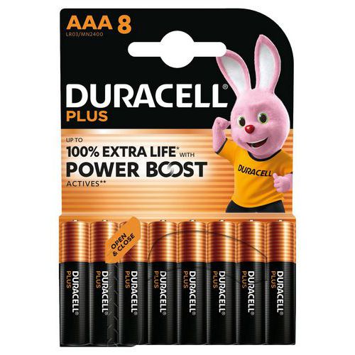 Pile alcaline AAA Plus Powerboost - 8 unités - Duracell
