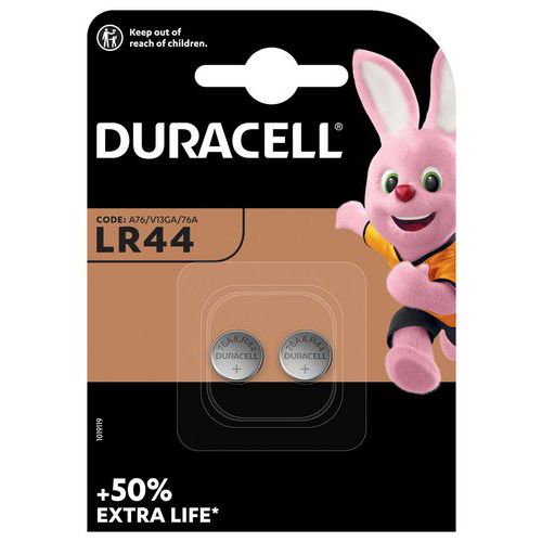 Alkalineknoopcelbatterij LR44 V13GA - Set van 2 - Duracell