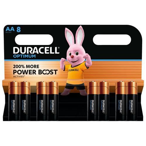Alkalinebatterij Optimum AA - 8 eenheden - Duracell