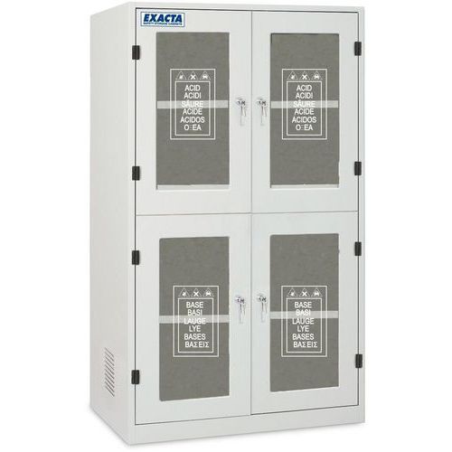 Veiligheidskast hoog met 4 glazen deuren - EXACTA