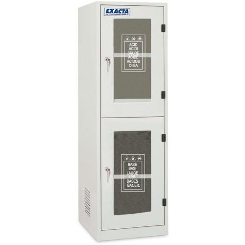 Veiligheidskast hoog Combi S met 2 glazen deuren - EXACTA
