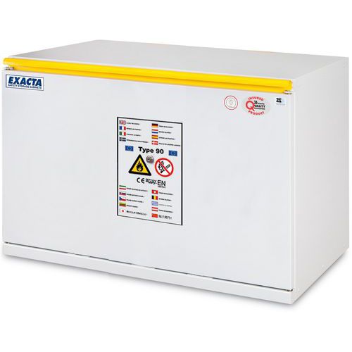 Veiligheidskast brandwerend 90 min laag 2 deur met schuiflade - EXACTA