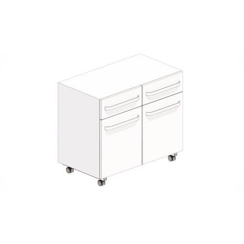 Kast met 2-laden en 2-deur - ASEM