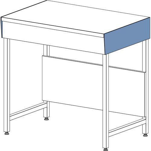 Paneel zijwand 6 mm wit HPL labaratoriumtafel zonder achterwand - ASEM