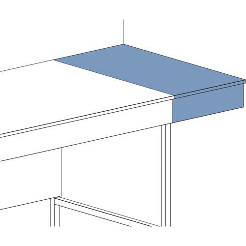 Achterwand/legbord voor labaratoriumtafel L 300 mm - ASEM