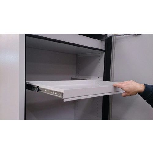 Legbord uitschuifbaar gelakt staal voor veiligheidskast - EXACTA