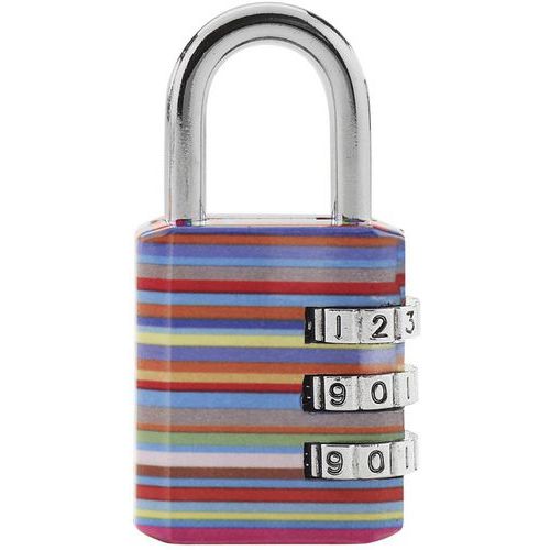 Hangslot 3-cijfer combinatie 30mm met patroon 1509EUR - Master Lock