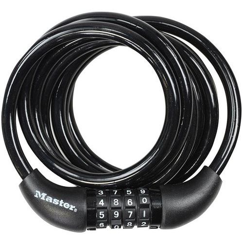 Spiraalkabelslot met 4-cijferige combinatiekeuze - Master Lock