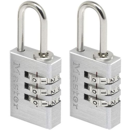 Cijferslot aluminium 20 mm 7620EUR - 2 stuks - Master Lock