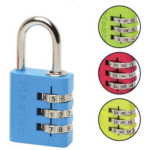 Hangslot met 3-cijferige combinatie aluminium huis 30cm - Master Lock