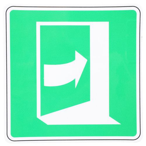 Panneau évacuation Porte ouverture côté droit adhésif - Manutan Expert