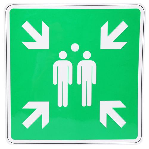 Evacuatiebord Verzamelpunt, zelfklevend - Manutan Expert