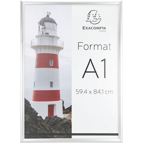 Wandframe aluminium, Materiaal: Polystyreen, Lean Management: nee, Breedte: 624 mm, Breedte lijst: 624 mm