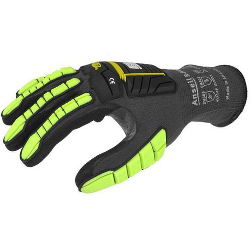 Handschoen - verstevigd - schokbestendig van TPR Ringers R840 - Ansell