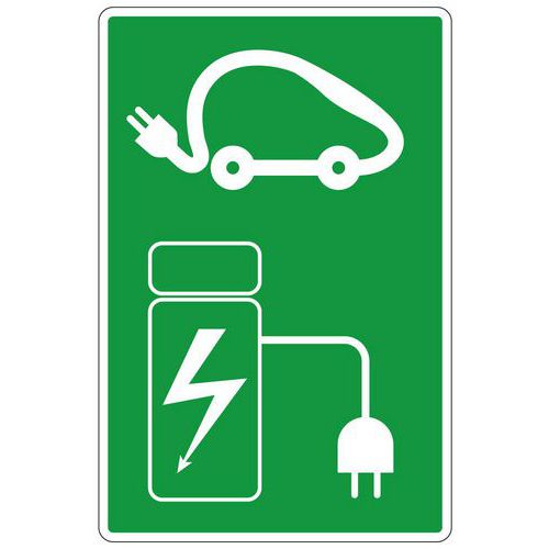 Groen bord Opladen elektrische auto - Aluminium - Manutan Expert