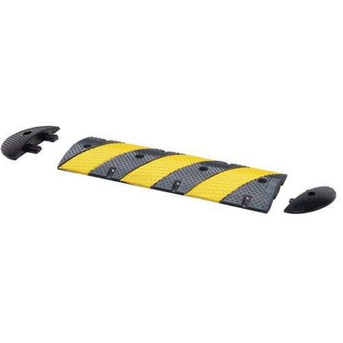 Verkeersdrempel met eindstuk zwart/geel - 12 kg - 20T - Manutan Expert