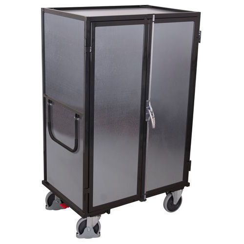 Chariot parois tôle avec portes battantes - 500 kg