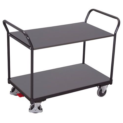 Tafelwagen, 2 laadvlakken, 2 duw-/trekbeugels - Draagvermogen 200 kg