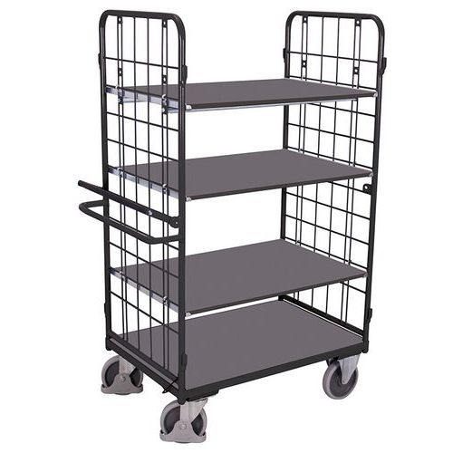 Etagewagen hoog met 3 etages, dodemansrem - Variofit