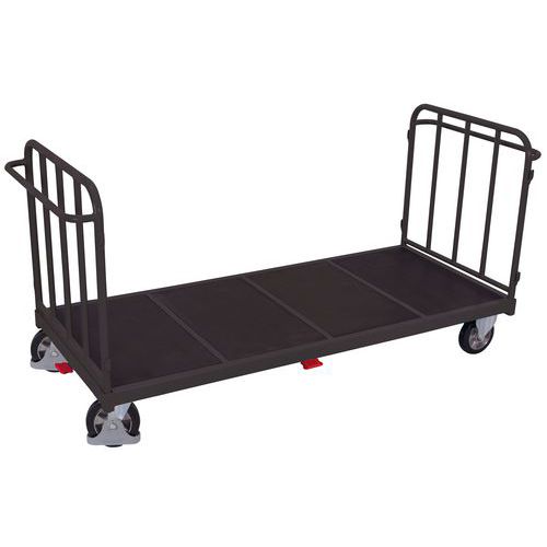 Duwwagen met verticale spijlen, 2-wandig - Draagvermogen 500 en 1200kg