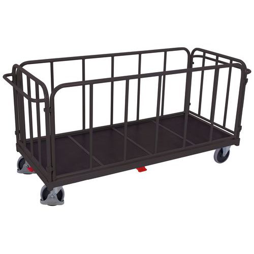 Duwwagen met verticale spijlen, 4-wandig - Draagvermogen 500 en 1200kg