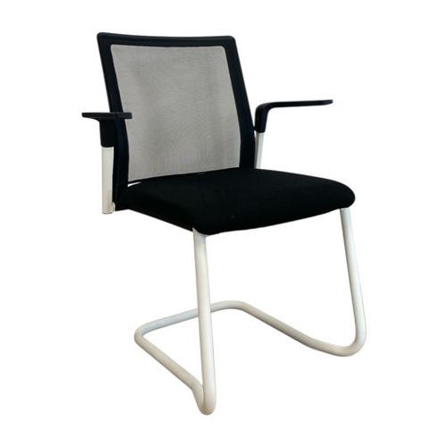 Gereviseerde ontvangst- en vergaderstoel - Zwart