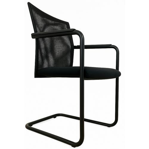 Gereviseerde ontvangst- en vergaderstoel - Zwart