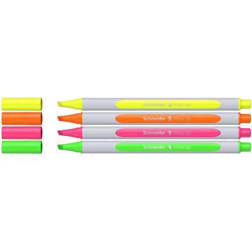 Markeerstift Shine-up in 4 verschillende kleuren - Schneider